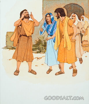A Blind Man Is Healed.