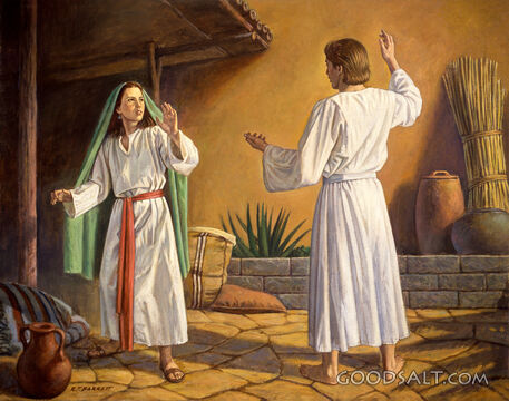 An Angel Tells Mary Good News