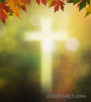 Autumn Background With Cross