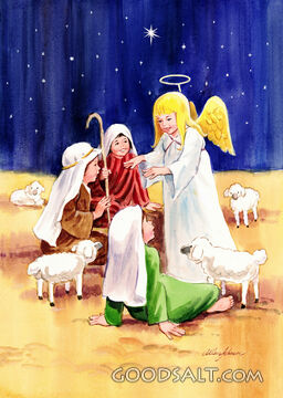 Children's Scene: Angel Announcing Jesus' Birth