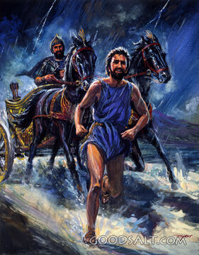 Elijah Runs Before the King