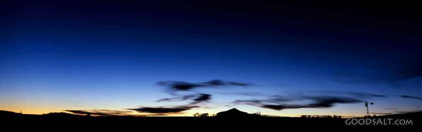 Farm and Sky Silhouette