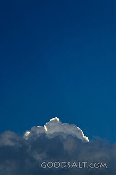 澄んだ青い空にフワフワした雲