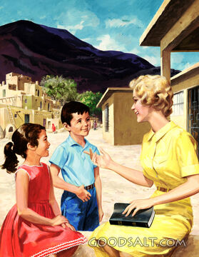 Indian Friends in Pueblo Village