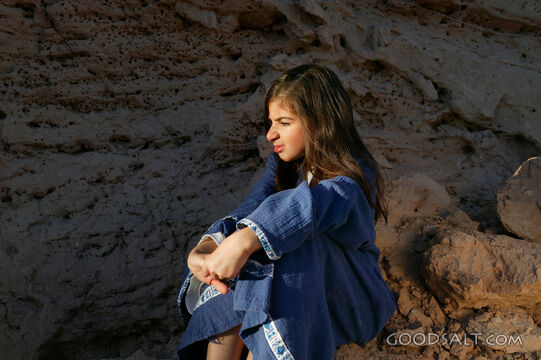 Isrealite Girl in Blue Robe