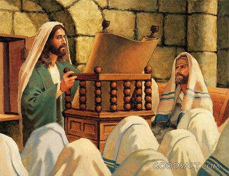 Jesus Reads From a Scroll