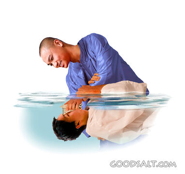 Man Being Baptized