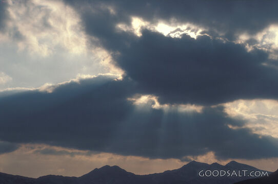 Sun Rays over Snowdonia Mountain Range