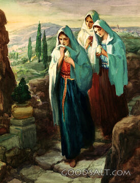 Three Marys on the way to the Tomb
