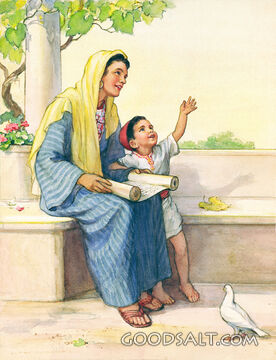 Timothy with Mother Eunice